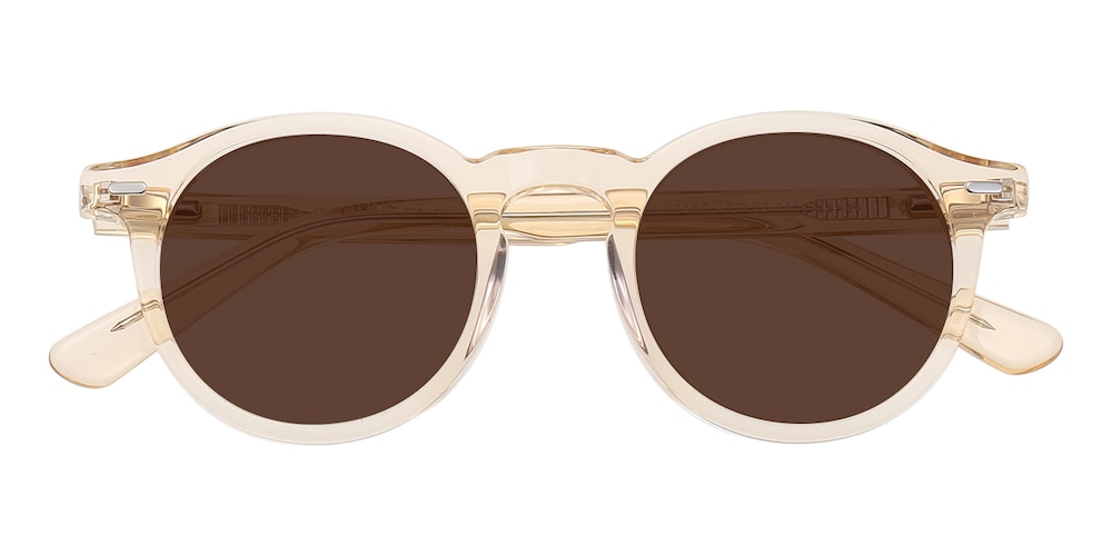 Norwood Round Light Orange Full-Frame Acetate Sunglasses | GlassesShop