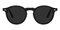 Norwood Black Round Acetate Sunglasses