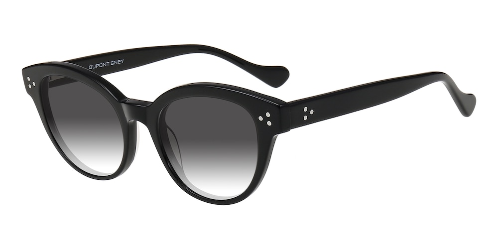 Nora Black Cat Eye Acetate Sunglasses