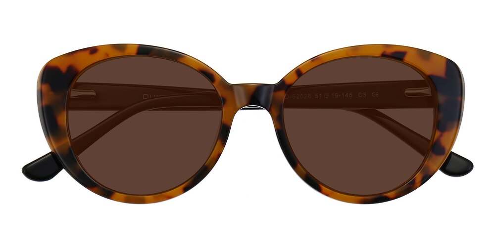 Grace Tortoise/Black Oval Acetate Sunglasses