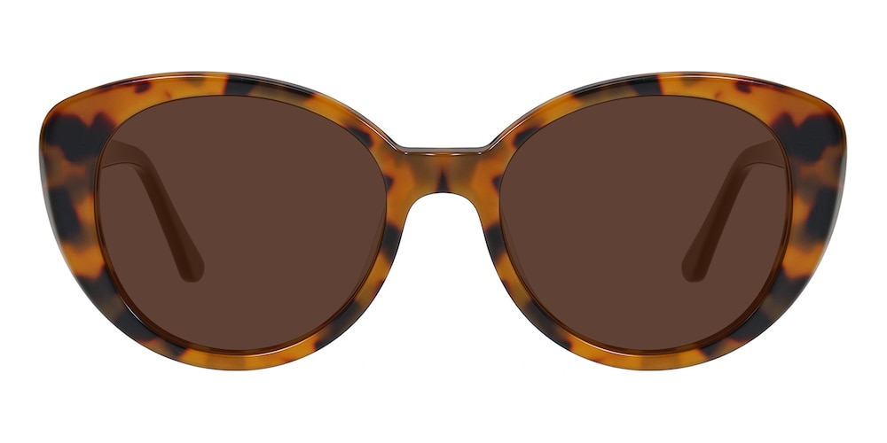 Grace Tortoise/Black Oval Acetate Sunglasses