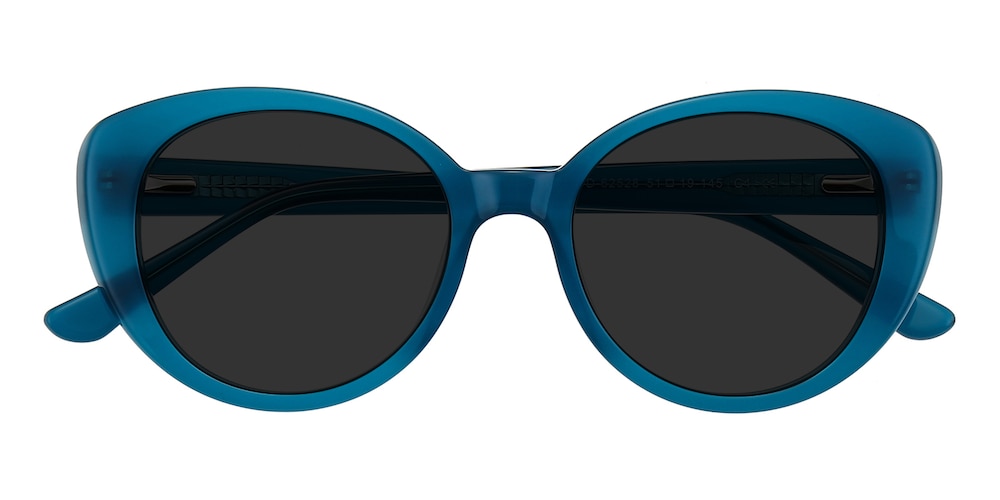 Grace Deep Lagoon Oval Acetate Sunglasses