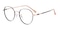Sophy Black/Golden Round Metal Eyeglasses
