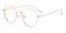 Sophy Rose Gold Round Metal Eyeglasses