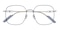 Katey Vallarta Blue/Silver Square Metal Eyeglasses