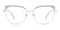 Gracie Rose Gold/Orchid Tint Cat Eye Metal Eyeglasses