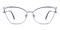 Eunice Blue/Purple Cat Eye Metal Eyeglasses