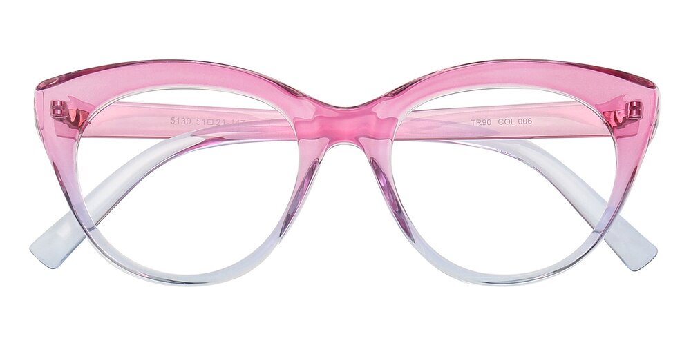 Amanda Pink/Purple Cat Eye TR90 Eyeglasses