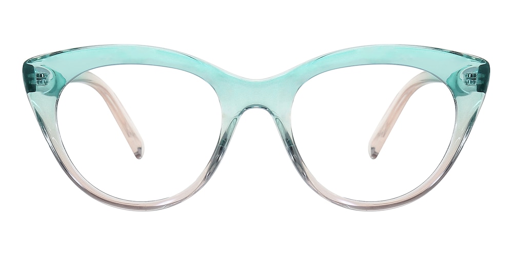 Amanda Green/Crystal Cat Eye TR90 Eyeglasses