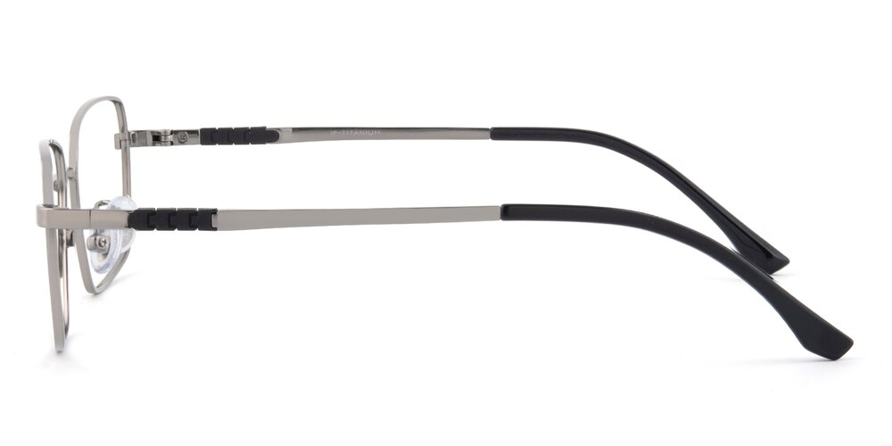 Sinclair Gunmetal Rectangle Titanium Eyeglasses