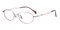 Alieen Purple/Silver Oval Titanium Eyeglasses