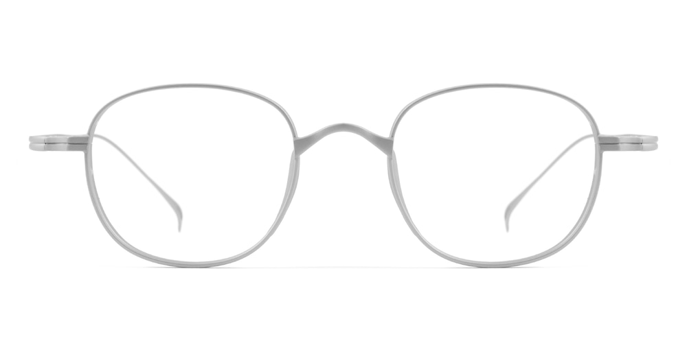 Ithaca Silver Round Titanium Eyeglasses