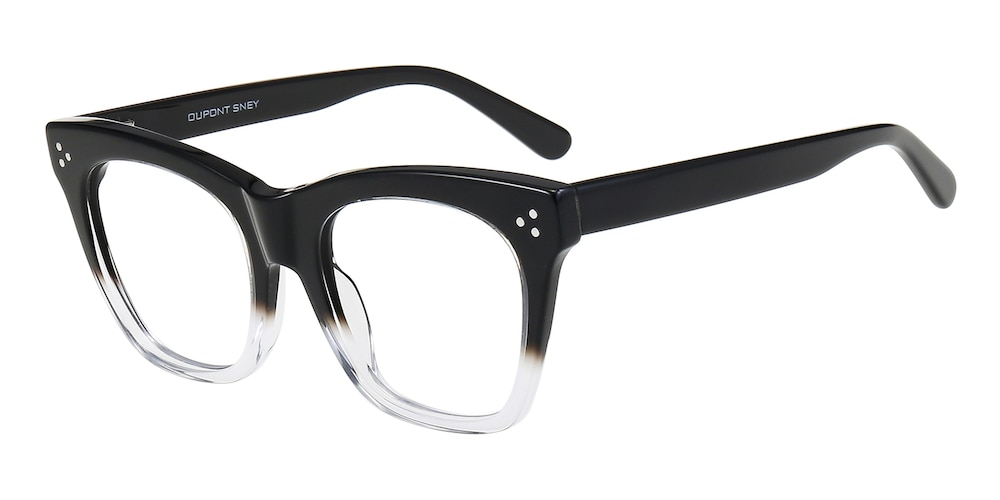 Felicity Black/Crystal Cat Eye Acetate Eyeglasses