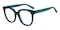 Helots Green Square Acetate Eyeglasses