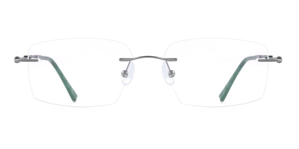 George Gunmetal Rectangle Titanium Eyeglasses