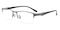 Fernando Gunmetal Rectangle Metal Eyeglasses