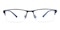Fernando Blue Rectangle Metal Eyeglasses