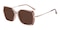 Lora Champagne/Rose Gold Rectangle TR90 Sunglasses