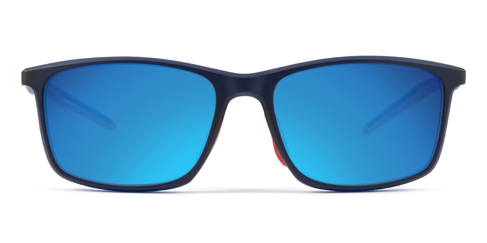 Geoffrey Blue/Red Rectangle TR90 Sunglasses