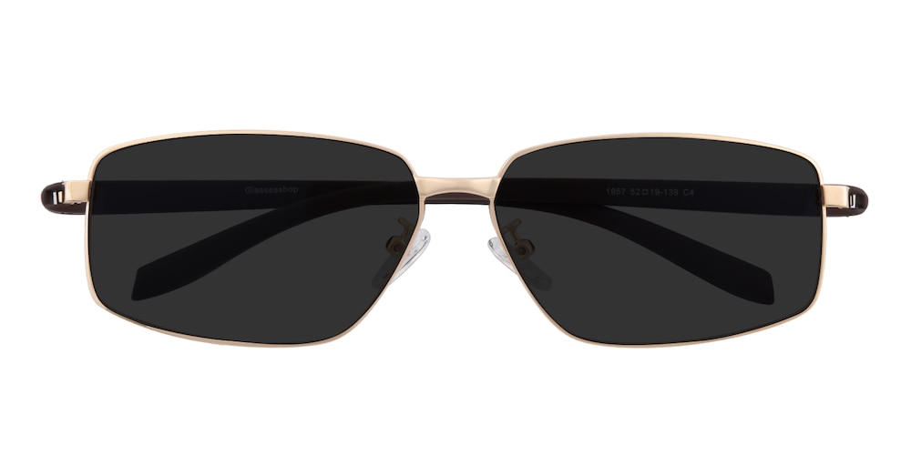 Gaskell Golden Rectangle Metal Sunglasses
