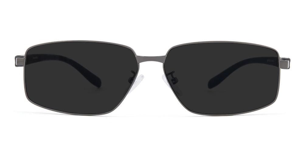 Gaskell Gunmetal Rectangle Metal Sunglasses