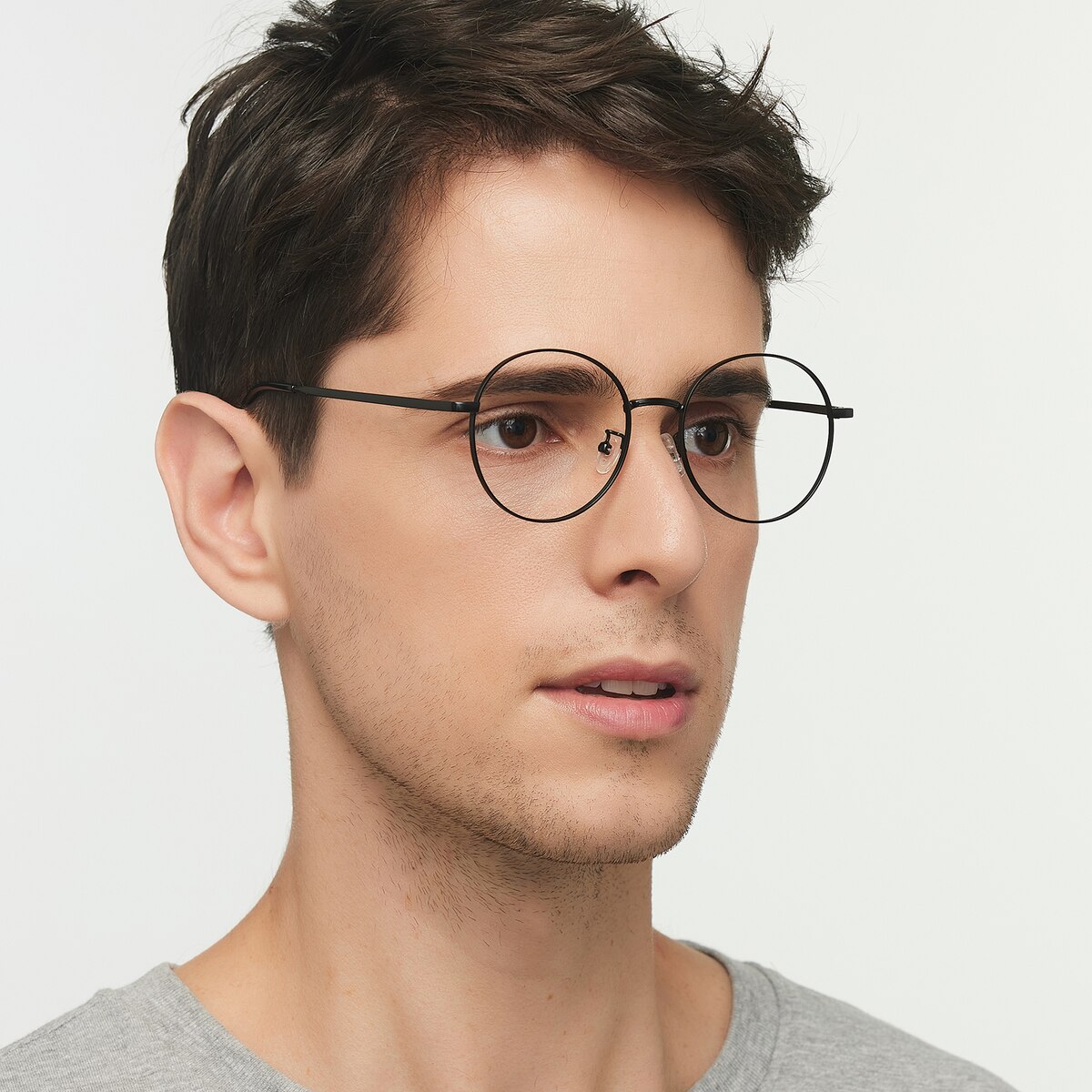 Noyes Round Black Eyeglasses