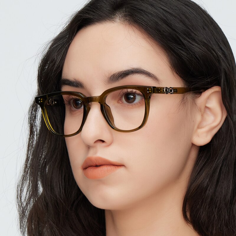 Bonnie Vetiver Square TR90 Eyeglasses