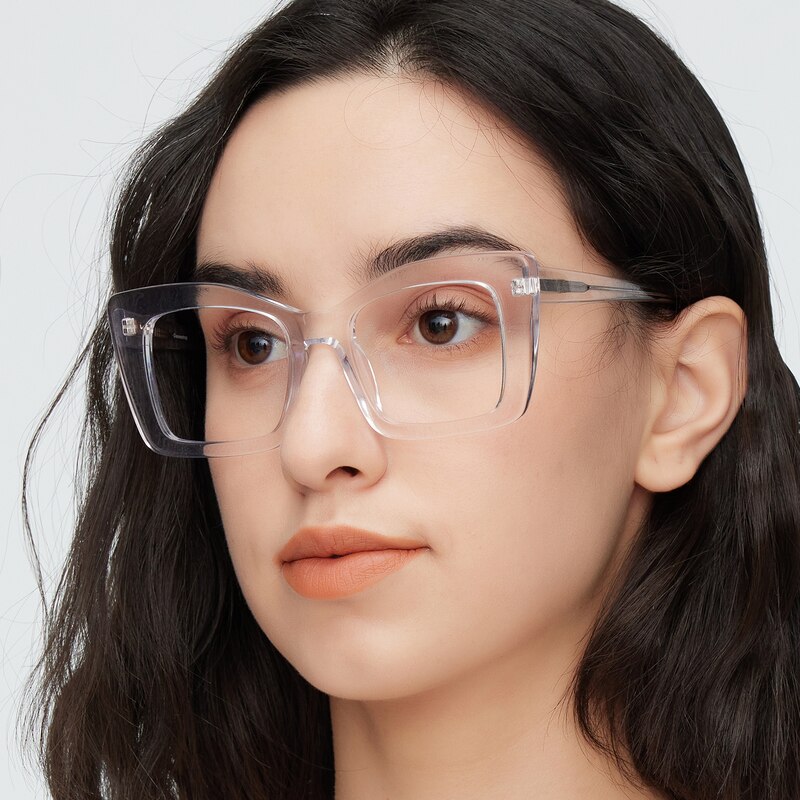 Lina Crystal Cat Eye Acetate Eyeglasses