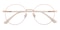 Traverse Rose Gold/White Round Metal Eyeglasses