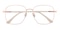 Smollett Rose Gold/White Polygon Metal Eyeglasses