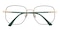 Smollett Green/Golden Polygon Metal Eyeglasses