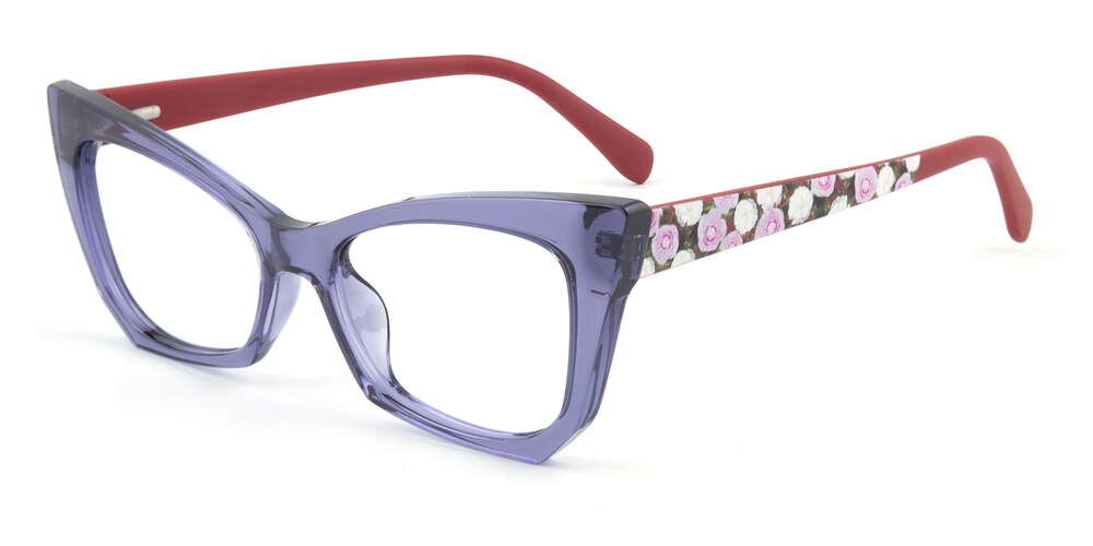 Susan Purple/Red Cat Eye TR90 Eyeglasses