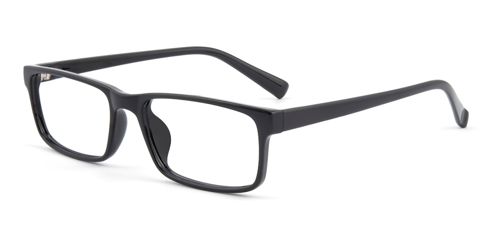 Silvester Black Rectangle TR90 Eyeglasses