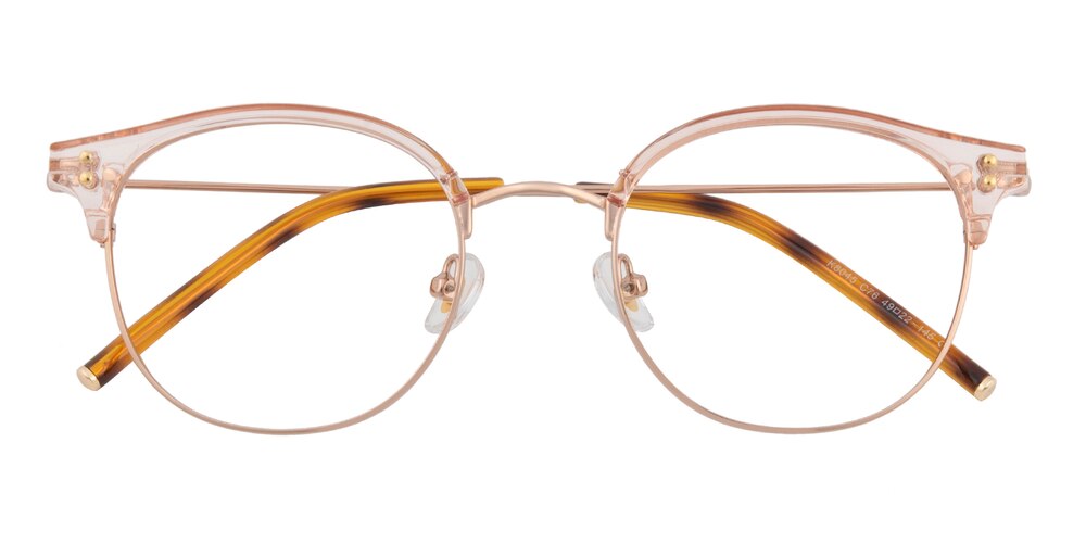 Muskegon Rose Gold/Pink Round Metal Eyeglasses