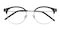 Muskegon Black/Silver Round Metal Eyeglasses