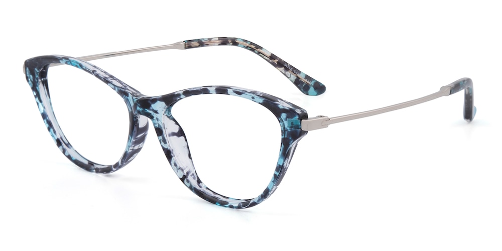 Rebecca Blue Floral Cat Eye TR90 Eyeglasses