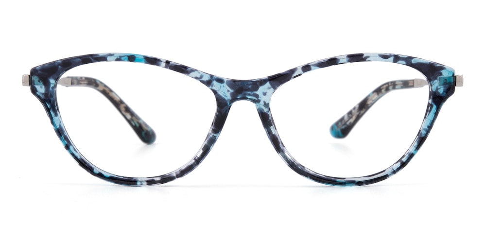 Rebecca Blue Floral Cat Eye TR90 Eyeglasses