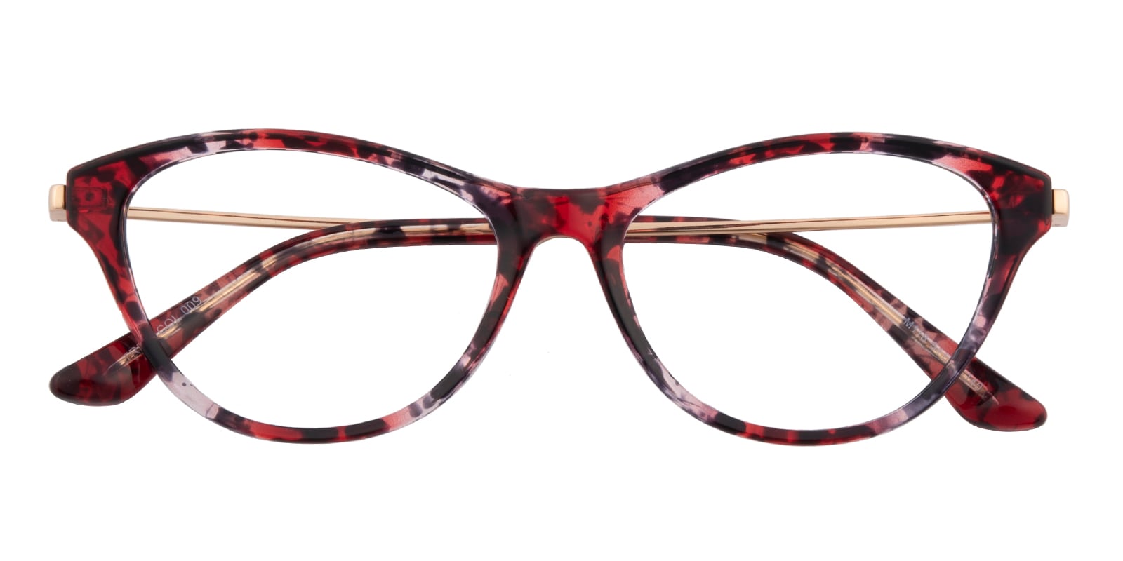 Cat Eye Eyeglasses, Full Frame Red Floral TR90|Metal - FP2648