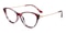 Rebecca Red Floral Cat Eye TR90 Eyeglasses