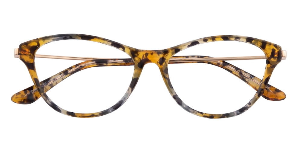 Rebecca Yellow Floral Cat Eye TR90 Eyeglasses