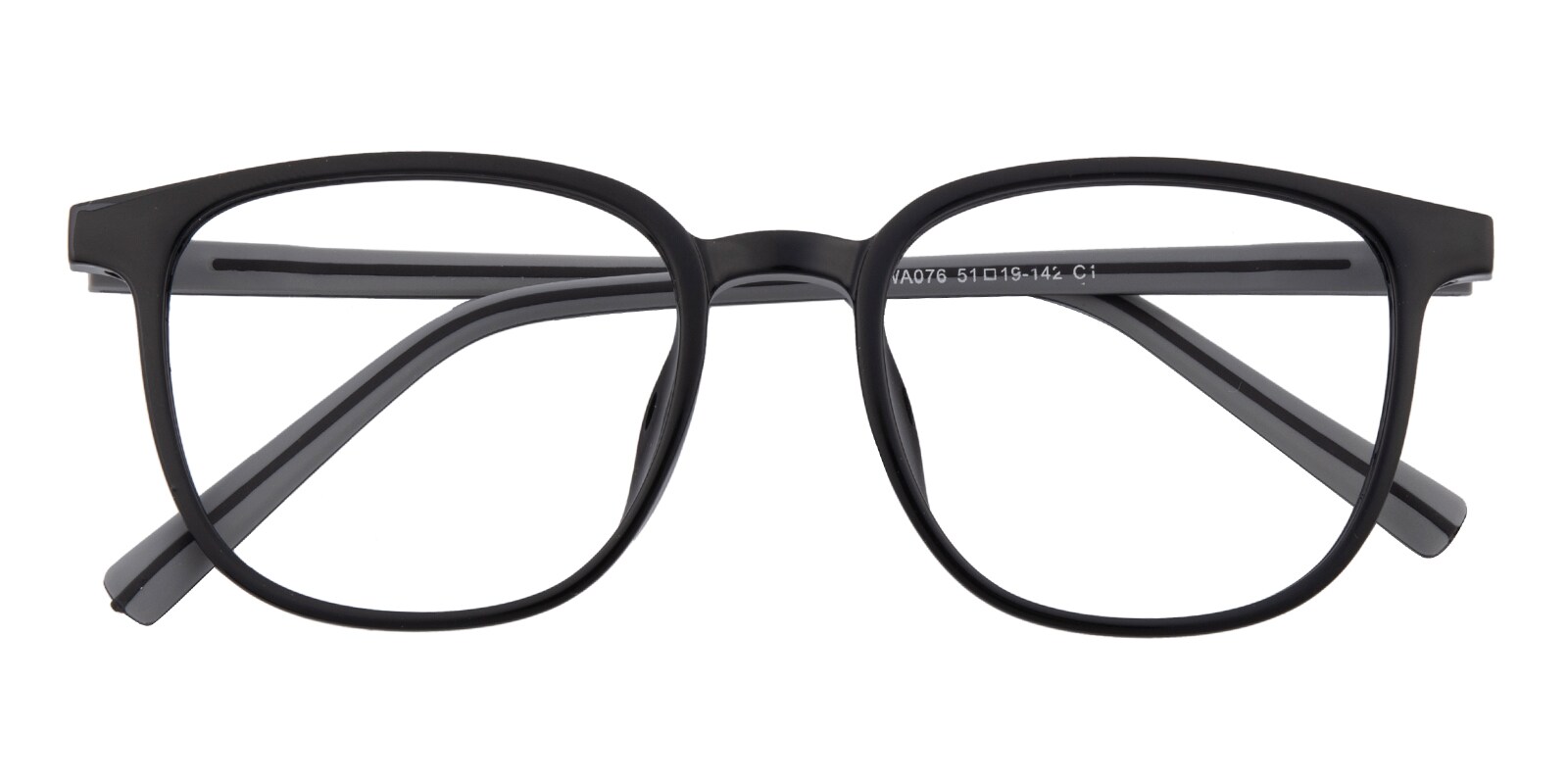 Oval Eyeglasses, Full Frame Black/Gray TR90|Silica-gel - FP2653
