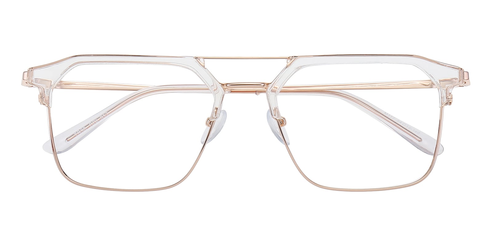 Aviator|Browline Eyeglasses, Full Frame Crystal/Golden TR90|Metal - FP2659