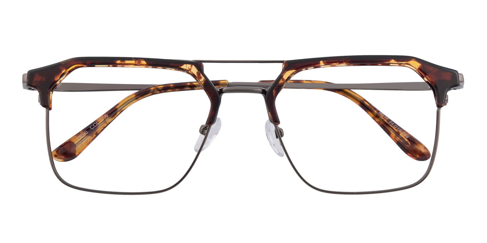 Aviator|Browline Eyeglasses, Full Frame Tortoise/Gunmetal TR90|Metal - FP2660