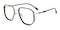 Methuen Black/Golden Aviator TR90 Eyeglasses