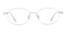 Davina Golden/White Oval Titanium Eyeglasses