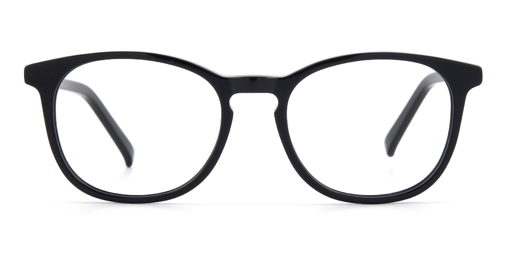 Salem Black Round Acetate Eyeglasses