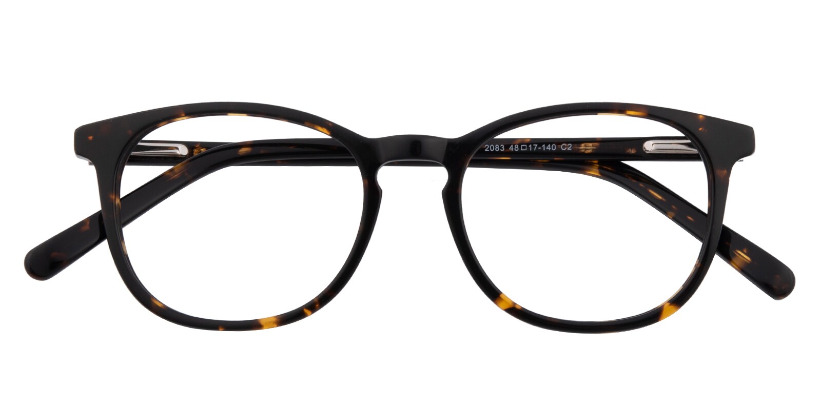 Round Eyeglasses, Full Frame Tortoise Plastic - FZ2020