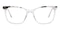 Hoyle Crystal/Black/White Cat Eye Acetate Eyeglasses