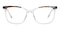 Hoyle Crystal/Multicolor Stripe Cat Eye Acetate Eyeglasses