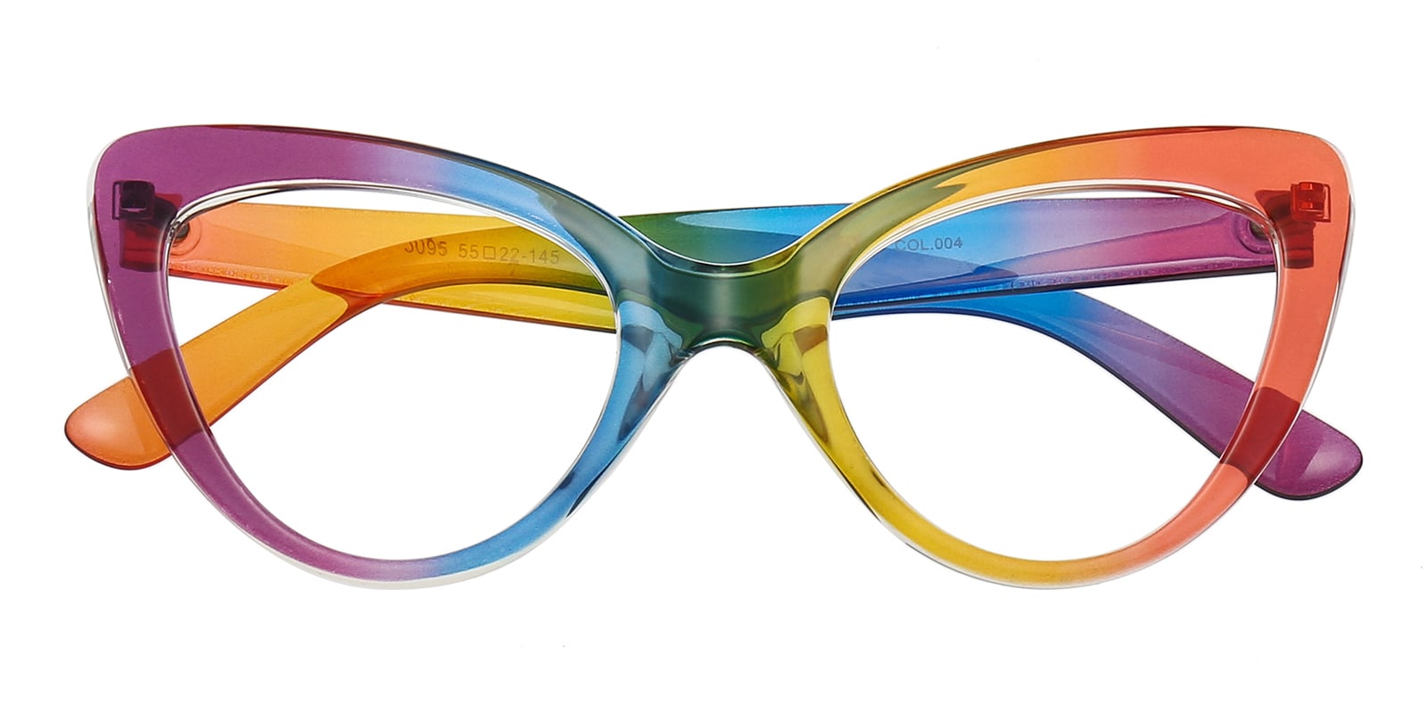 Cat Eye Eyeglasses, Full Frame Multicolor TR90 - FP2667